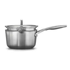 Cookware Calphalon Premier 3.5 Qt. Stainless Steel Sauce Pan With Glass Lid