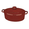 Cookware Cuisinart Chef’s Classic 5.5 Qt. Oval Cast Iron Dutch Oven In Cardinal Red With Lid
