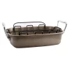 Cookware Gibson Home Harvest Nonstick Roaster With Rack 2 Cookware Gibson Home Harvest Nonstick Roaster With Rack -Weston Shop champagne gibson home roasting pans 985101011m 64 1000