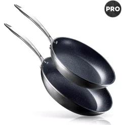 Cookware GRANITESTONE Pro 10 In. And 11.5 In. Aluminum Ultra-Nonstick Hard Anodized Diamond Infused Induction Capable Fry Pan Set (2-Piece) 14 Cookware GRANITESTONE Pro 10 In. And 11.5 In. Aluminum Ultra-Nonstick Hard Anodized Diamond Infused Induction Capable Fry Pan Set (2-Piece) -Weston Shop charcoal granitestone skillets 2638 76 1000