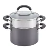 Cookware Circulon Promotional 3 Qt. Hard-Anodized Aluminum Nonstick Sauce Pot In Black With Glass Lid 1 Cookware Circulon Promotional 3 Qt. Hard-Anodized Aluminum Nonstick Sauce Pot In Black With Glass Lid -Weston Shop circulon sauce pans 84207 64 1000