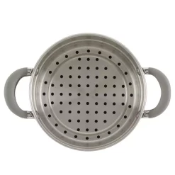Cookware Circulon 3 Qt. Oyster Gray Elementum Hard-Anodized Nonstick Covered Multipot With Steamer Insert 9 Cookware Circulon 3 Qt. Oyster Gray Elementum Hard-Anodized Nonstick Covered Multipot With Steamer Insert -Weston Shop circulon stock pots 81400 a0 1000