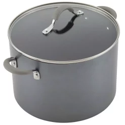 Cookware Circulon Elementum 10 Qt. Hard-Anodized Aluminum Nonstick Stock Pot In Oyster Gray With Glass Lid 10 Cookware Circulon Elementum 10 Qt. Hard-Anodized Aluminum Nonstick Stock Pot In Oyster Gray With Glass Lid -Weston Shop circulon stock pots 81403 c3 1000