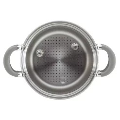 Cookware Circulon Elementum 5 Qt. Oyster Gray Hard-Anodized Nonstick Covered Multipot With Steamer Insert 8 Cookware Circulon Elementum 5 Qt. Oyster Gray Hard-Anodized Nonstick Covered Multipot With Steamer Insert -Weston Shop circulon stock pots 84608 a0 1000