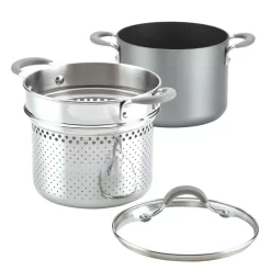 Cookware Circulon Elementum 5 Qt. Oyster Gray Hard-Anodized Nonstick Covered Multipot With Steamer Insert 10 Cookware Circulon Elementum 5 Qt. Oyster Gray Hard-Anodized Nonstick Covered Multipot With Steamer Insert -Weston Shop circulon stock pots 84608 c3 1000