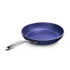 Cookware GRANITESTONE Classic Blue 12 In. Aluminum Ultra-Durable Non-Stick Diamond Infused Fry Pan -Weston Shop classic blue granitestone skillets 7071 64 1000