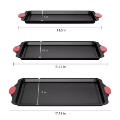 Bakeware Classic Cuisine 3-Piece Cookie Sheet Set 9 Bakeware Classic Cuisine 3-Piece Cookie Sheet Set -Weston Shop classic cuisine baking sheets hw031088 4f 1000
