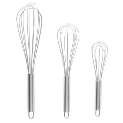 Kitchen Utensils Classic Cuisine Stainless Steel Wire Whisk (Set Of 3)
