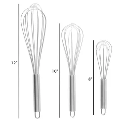 Alternative view of Kitchen Utensils Classic Cuisine Stainless Steel Wire Whisk (Set Of 3)