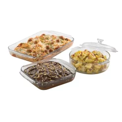 Bakeware Libbey Baker’s Basics 3-Piece Glass Bake Set With Cover