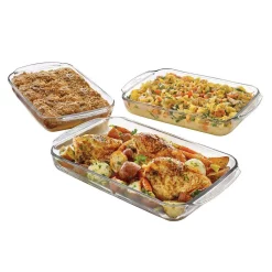Bakeware Libbey Baker’s Basics 3-Piece Clear Glass Pan Set