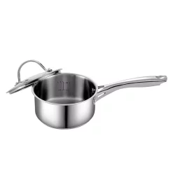 Cookware Cooks Standard Classic 1.5 Qt. Stainless Steel Sauce Pan With Glass Lid -Weston Shop cooks standard sauce pans nc 00348 77 1000