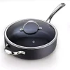 Cookware Cooks Standard 5 Qt. Hard-Anodized Aluminum Nonstick Deep Saute Pan In Black With Glass Lid