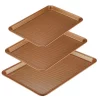 Ayesha Curry Ayesha Bakeware Nonstick Cookie Pan Set, 3-Piece, Copper -Weston Shop copper ayesha curry bakeware sets 47708 64 1000