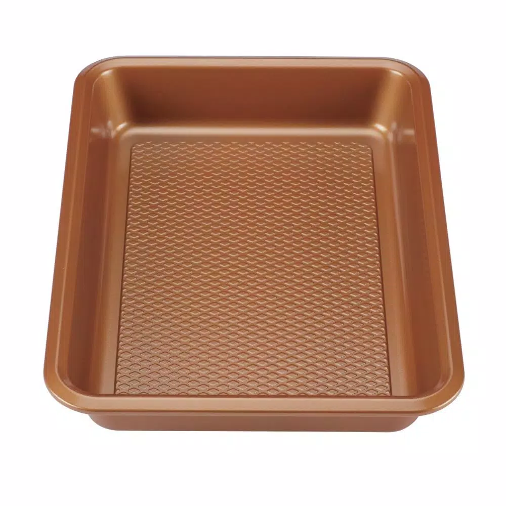 Ayesha Curry 9 In. X 13 In. Copper Bakeware Covered Cake Pan - Image 6