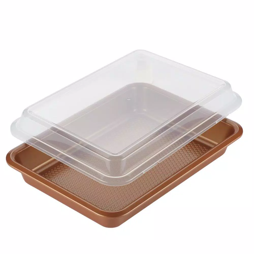 Ayesha Curry 9 In. X 13 In. Copper Bakeware Covered Cake Pan - Image 5
