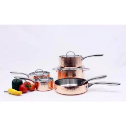 BergHOFF Vintage Collection 10-Piece Stainless Steel Cookware Set In Copper -Weston Shop copper berghoff cookware sets 2212298 31 1000