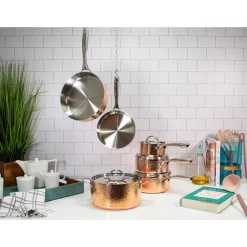 BergHOFF Vintage Collection 10-Piece Stainless Steel Cookware Set In Copper -Weston Shop copper berghoff cookware sets 2212298 4f 1000