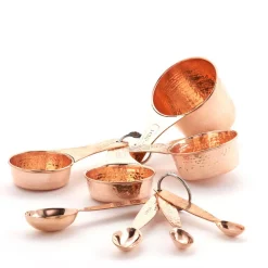 Bakeware Old Dutch Solid Copper Measuring Cups And Measuring Spoons (Set Of 8)