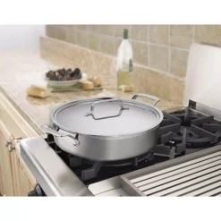 Cookware Cuisinart MultiClad Pro 5.5 Qt. Stainless Steel Saute Pan With Lid With Dual Handles 5 Cookware Cuisinart MultiClad Pro 5.5 Qt. Stainless Steel Saute Pan With Lid With Dual Handles -Weston Shop cuisinart saute pans mcp55 30n c3 1000