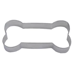 Bakeware CybrTrayd 12-Piece 6 In. Dog Bone Tinplated Steel Cookie Cutter & Recipe