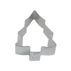 Bakeware CybrTrayd 12-Piece 3.5 In. Snow Covered Tree Tinplate Steel Cookie Cutter And Recipe