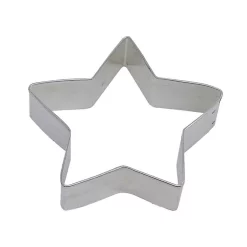 Bakeware CybrTrayd 12-Piece 3.5 In. Star Tinplated Steel Cookie Cutter And Cookie Recipe