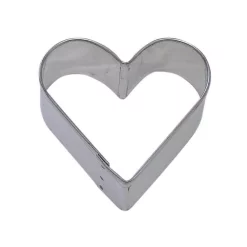 Bakeware CybrTrayd 12-Piece 2.5 In. Heart Tinplated Steel Cookie Cutter & Cookie Recipe