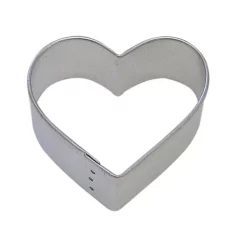 Bakeware CybrTrayd 12-Piece 2.25 In. Heart Tinplated Steel Cookie Cutter & Recipe