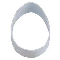 Bakeware CybrTrayd 12-Piece 2.5 In. Easter Egg White Polyresin Cookie Cutter/Recipe