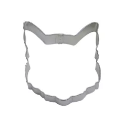Bakeware CybrTrayd 12-Piece Cat Face 3.5 In. Tinplated Steel Cookie Cutter & Recipe