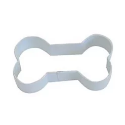 Bakeware CybrTrayd 12-Piece Dog Bone 3.5 In. White Polyresin Cookie Cutter & Recipe