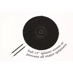 Kitchen Gadgets & Tools ExcelSteel 13 In. Silicone Splatter Screen With Non-Slip Grip -Weston Shop excelsteel splatter screens 223 c3 1000