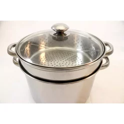 Cookware ExcelSteel 8 Qt. 4-Piece 18/10 Stainless Steel Multi-Cooker With Baskets And Lid 10 Cookware ExcelSteel 8 Qt. 4-Piece 18/10 Stainless Steel Multi-Cooker With Baskets And Lid -Weston Shop excelsteel stock pots 512 c3 1000