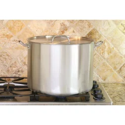 Cookware ExcelSteel Professional 35 Qt. Stainless Steel Stock Pot With Lid -Weston Shop excelsteel stock pots 514 31 1000