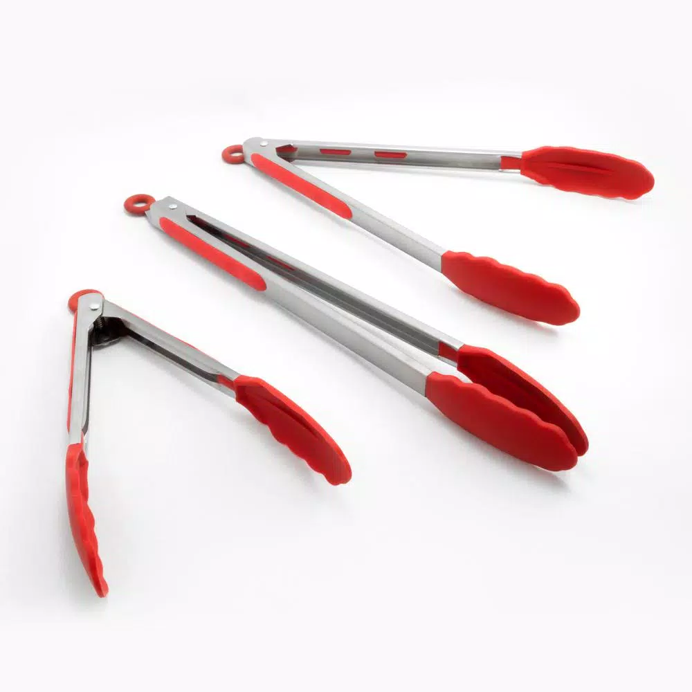 Kitchen Utensils ExcelSteel 12 In. Stainless Steel Red Silicone Tongs W/ Stay Cool Handle(Set Of 2) 3 Kitchen Utensils ExcelSteel 12 In. Stainless Steel Red Silicone Tongs W/ Stay Cool Handle(Set Of 2)