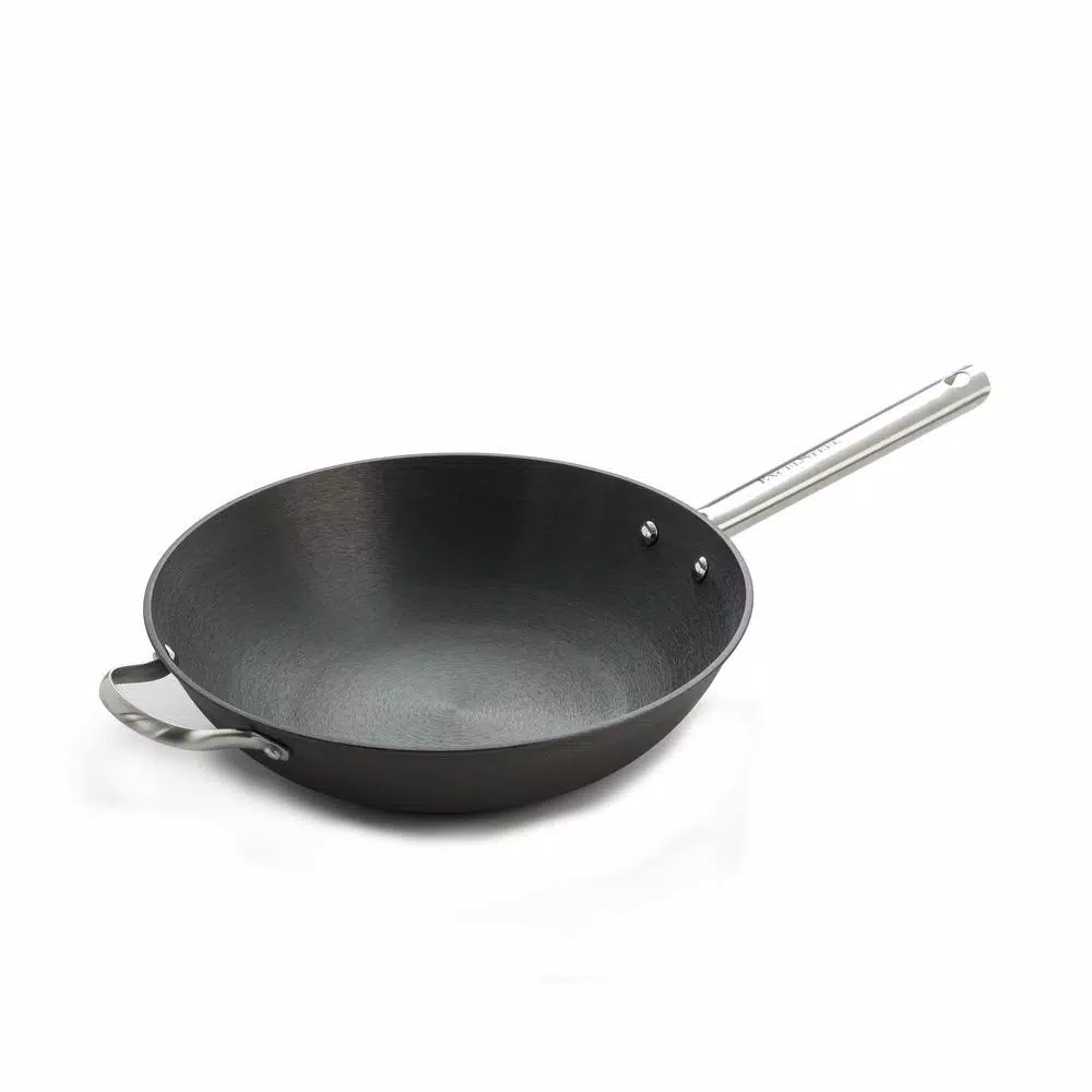 Cookware ExcelSteel 13 In. Cast Iron Chinese Wok With Assist Handle 3 Cookware ExcelSteel 13 In. Cast Iron Chinese Wok With Assist Handle