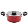 Cookware Farberware Neat Nest Space Saving 1.5 Qt. Aluminum Nonstick Sauce Pot In Red With Glass Lid 2 Cookware Farberware Neat Nest Space Saving 1.5 Qt. Aluminum Nonstick Sauce Pot In Red With Glass Lid -Weston Shop farberware sauce pans 20457 64 1000