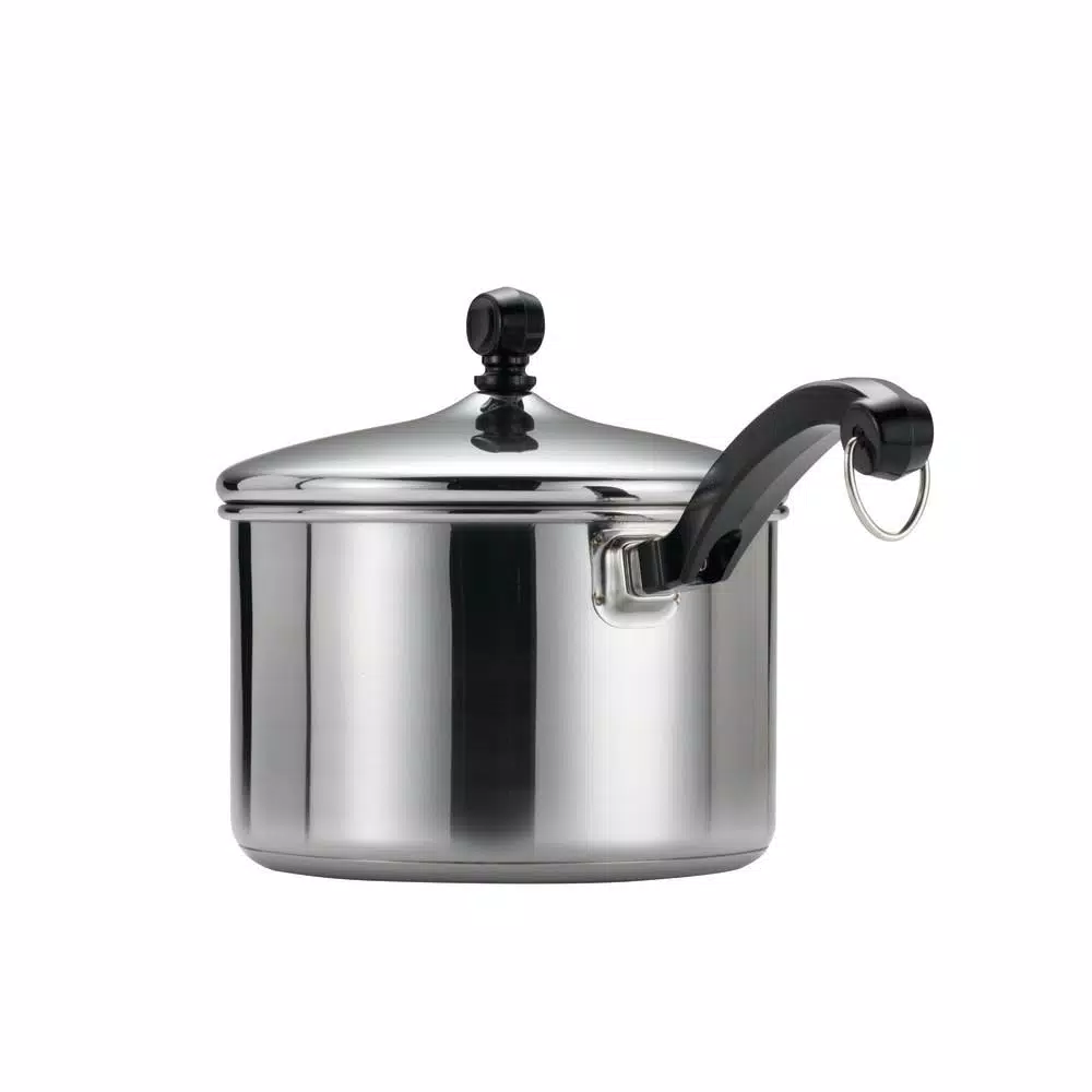 Cookware Farberware Classic Series 1 Qt. Stainless Steel Sauce Pan With Lid And Pour Spout 4 Cookware Farberware Classic Series 1 Qt. Stainless Steel Sauce Pan With Lid And Pour Spout - Image 2