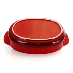 Alternative view of Bakeware Gibson 2.5 Qt. Red Stoneware Bake Pan