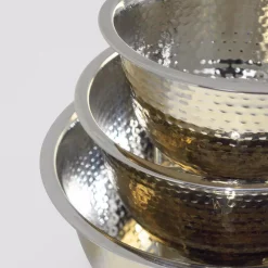 Bakeware ExcelSteel 3 Qt Professional Stainless-Steel Hammered Mixing Bowl With Gold Tone -Weston Shop gold excelsteel mixing bowls 946 c3 1000