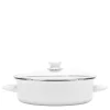 Cookware Golden Rabbit Enamelware 5 Qt. Porcelain-Coated Steel Saute Pan In Solid White With Glass Lid 1 Cookware Golden Rabbit Enamelware 5 Qt. Porcelain-Coated Steel Saute Pan In Solid White With Glass Lid -Weston Shop golden rabbit saute pans ww79 64 1000
