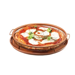 Bakeware Gotham Steel Non-Stick Ti-Ceramic Heat Circulating 12 In. Round Crisper Tray 9 Bakeware Gotham Steel Non-Stick Ti-Ceramic Heat Circulating 12 In. Round Crisper Tray -Weston Shop gotham steel baking sheets 1647 1f 1000