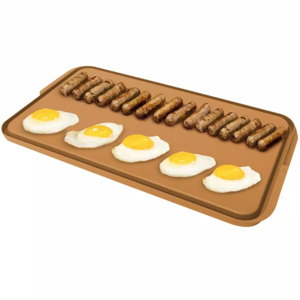 Cookware Gotham Steel 19.50 In. X 10.75 In. Ti-Ceramic Non-Stick Extra Large Reversible Double Grill 4 Cookware Gotham Steel 19.50 In. X 10.75 In. Ti-Ceramic Non-Stick Extra Large Reversible Double Grill - Image 2