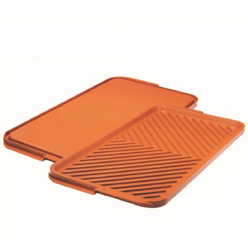 Cookware Gotham Steel 19.50 In. X 10.75 In. Ti-Ceramic Non-Stick Extra Large Reversible Double Grill 3 Cookware Gotham Steel 19.50 In. X 10.75 In. Ti-Ceramic Non-Stick Extra Large Reversible Double Grill