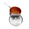 Cookware Gotham Steel 3 Qt. Aluminum Ti-Ceramic Nonstick Sauce Pan With Glass Lid -Weston Shop gotham steel sauce pans 1048 64 1000