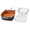 Cookware Gotham Steel 6 Qt. Aluminum Ti-Ceramic Nonstick Deep Square All-in-One Casserole Pan Set 1 Cookware Gotham Steel 6 Qt. Aluminum Ti-Ceramic Nonstick Deep Square All-in-One Casserole Pan Set -Weston Shop gotham steel stock pots 1492 64 1000