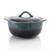 Bakeware Gibson Artisan 2.3 Qt. Casserole With Lid In Gradient Gray