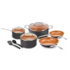 Gotham Steel 10-Piece Ti-Ceramic Nonstick Coating Cookware Set With Utensils 1 Gotham Steel 10-Piece Ti-Ceramic Nonstick Coating Cookware Set With Utensils -Weston Shop graphite gotham steel cookware sets 7151 64 1000
