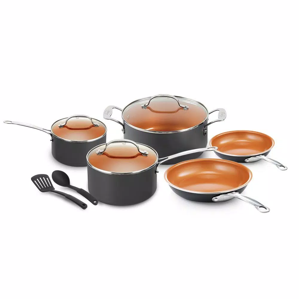 Gotham Steel 10-Piece Ti-Ceramic Nonstick Coating Cookware Set With Utensils 3 Gotham Steel 10-Piece Ti-Ceramic Nonstick Coating Cookware Set With Utensils